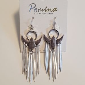 Bar tassel earrings